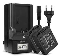 CELLONIC 2X Batteries CGA-S006, DMW-BMA7 750mAh avec Station de Charge et Prise Secteur Compatible avec Panasonic DMC-FZ18 DMC-FZ28 DMC-FZ30 DMC-FZ38 DMC-FZ50, Chargeur LCD BC-DC5 DE-A43B DE-A44A