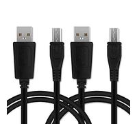 CELLONIC 2x Câble USB transfert de données et charge de 1m compatible avec Blackview BV4900, BV4900s, BV5500, BV5500 Plus, BV6000 Micro-USB langer Stecker vers USB A 2.0 1A noir Fil en PVC
