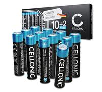 CELLONIC AAA Alcaline Piles Batteries pour télécommandes, Jouets - 12x | Non rechargeable (1250mAh, 1.5V) pour électronique