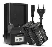 CELLONIC, Batterie pour Caméra, Compatible avec Blackmagic Pocket Cinema 4k, Compatible avec Canon LP-E6NH (7.4V, 2000mAh) 2 Pièces + Chargeur