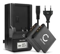 CELLONIC, Batterie pour Caméra, Compatible avec Fuji FinePix Real 3D W3, F300EXR, XP170, XP150 (3.7V, 700mAh) 2 Pièces + Chargeur