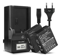 CELLONIC, Batterie pour Caméra, Compatible avec GoPro Hero 3 Silver, 3 White, AHDBT-201, 3 (3.7V, 1180mAh) 2 Pièces + Chargeur