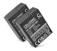 CELLONIC, Batterie pour Caméra, Compatible avec GoPro Hero 3 Silver, 3 White, AHDBT-201, 3 (3.7V, 1180mAh) 2 Pièces
