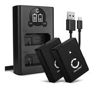 CELLONIC, Batterie pour Caméra, Compatible avec Nikon D3100, D3200, D5100, D5300, D5600, D3300 (7.4V, 1050mAh) 2 Pièces + Double Chargeur