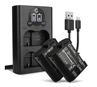 CELLONIC, Batterie pour Caméra, Compatible avec Nikon EN-EL15c, EN-EL15, D750, D850, D500, D7500 (7.0V, 2000mAh) 2 Pièces + Double Chargeur