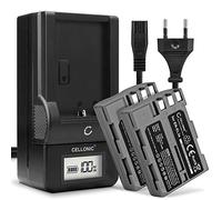 CELLONIC, Batterie pour Caméra Compatible avec Nikon EN-EL3e, D90, D80, D700, D50, D200, D300 (7.4V, 1600mAh) 2 Pièces + Chargeur