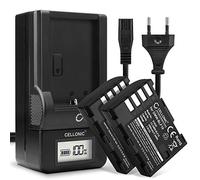 CELLONIC, Batterie pour Caméra, Compatible avec Panasonic DMW-BLF19, Lumix DMC-GH3, DMC-GH4A (7.4V, 1600mAh) 2 Pièces + Chargeur