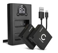 CELLONIC, Batterie pour Caméra, Compatible avec Panasonic DMW-BLG10E, Lumix DMC-TZ80, DMC-TZ100 (7.4V, 730mAh) 2 Pièces + Double Chargeur
