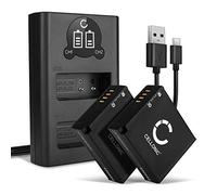 CELLONIC, Batterie pour Caméra, Compatible avec Panasonic DMW-BLG10E, Lumix DMC-TZ80, DMC-TZ100 (7.4V, 980mAh) 2 Pièces + Double Chargeur