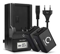 CELLONIC, Batterie pour Caméra Compatible avec Panasonic Lumix DC-FZ82, DMW-BMB9E, DMC-FZ72 (7.4V, 800mAh) 2 Pièces + Chargeur