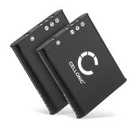 CELLONIC, Batterie pour Caméra, Compatible avec Sony Cyber-Shot DSC-W180, DSC-W370, DSC-S750 (3.7V, 770mAh) 2 Pièces