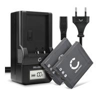CELLONIC, Batterie pour Caméra, Compatible avec Sony NP-BG1, Cyber-Shot DSC-H3, DSC-W210 (3.7V, 900mAh) 2 Pièces + Chargeur
