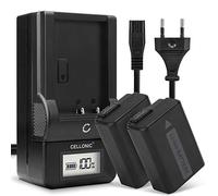 CELLONIC, Batterie pour Caméra, Compatible avec Sony NP-FW50, ILCE-7M2 (Alpha 7 II / α7 II) (7.4V, 1030mAh) 2 Pièces + Chargeur