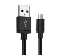 CELLONIC Câble Micro USB USB A data et charge 2A pour casque Bose SoundSport Free Wireless, On-Ear Wireless, QuietComfort 20i, 35 Wireless II 2.0-1m Nylon noir headset