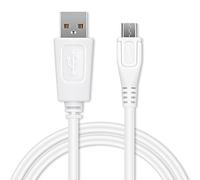CELLONIC Câble Micro USB vers USB A 2.0 1A 1m compatible avec Wahoo ELEMNT/ELEMNT BOLT/Fitness ELEMNT Navigation GPS transfert données data charge PVC blanc