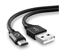 CELLONIC Câble Micro USB vers USB A Charge et Data Compatible avec Sony Dualshock 4 / PS VR Aim Controller 2.0 2A Nylon Noir 2m Console Manette Gaming