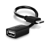 CELLONIC Câble OTG pour Smartphone Compatible avec Adaptateur OTG USB C Type C Câble USB on The Go PVC Noir, Brancher périphériques USB