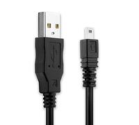 CELLONIC Câble USB 8 Pin Camera Mini USB B 2.0 1A transfert données pour appareil compatible avec Panasonic Lumix DMC-TZ5,DMC-TZ3 cable charge et data 1.5m PVC noir, cordon caméra