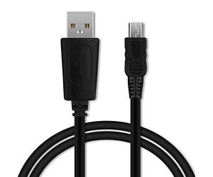 CELLONIC Câble USB Mini USB 2.0 1A transfert données pour appareil Praktica DVC 5.2 FHD/DVC 5.1 HD/DVC 5.4 HDMI/DVC 5.4 FHD/DVC 5.5 HDMI cable charge et data 1m PVC noir, cordon caméra