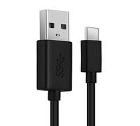 CELLONIC Câble USB USB A (Standard USB) 3.1 Gen 1 3A transfert données pour appareil Olympus OM-D E-M1 Mark II OM-D E-M1X cable charge et data 1,0m PVC noir, cordon caméra