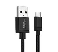 CELLONIC Câble USB USB C Type C 3.1 Gen 1 3A transfert données pour appareil Nikon Z5 Z5 II, Z6 Z6 II, Z7 Z7 II, Z fc, D6, D780 cable charge et data 1m Nylon noir, cordon caméra