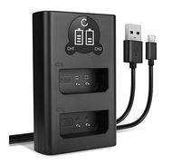CELLONIC Chargeur Double LP-E10 Smart et Rapide Compatible avec Canon EOS 1300D + Câble USB de Charge