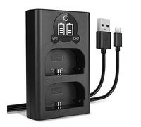 CELLONIC Chargeur Double LP-E6 LP-E6N Smart et Rapide Compatible avec Alimentation Dual LC-E6 CBC-E6 + Câble USB de Charge