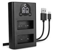 CELLONIC Chargeur Double NP-W126S NP-W126 Smart et Rapide Compatible avec Compatible avec FujiFilm NP-W126S Alimentation Dual BC-W126 + Câble USB de Charge