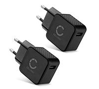 CELLONIC Chargeur USB EU-Plug (2pack) 1 Port 5W pour Un Chargement sur Prise Secteur Smartphone/téléphone Portable, Tablette, Enceinte, iPhone, Apple, Samsung