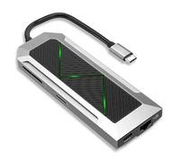 CELLONIC Hub USB 8-en-1 - Adaptateur HDMI USB C 4K @ 60Hz, USB Type C, 3X USB A PD 3.0, Lecteur SD & Micro SD, Ethernet - Dongle USB C Compatible Mac OS, Windows, Android
