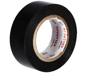 Cellpack, No. 128, dimensions 10m x 19mm x 0,15mm (longueur x largeur x épaisseur), noir, Ruban d'isolation électrique en PVC