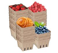 cellulaire à base de conteneurs de fruits, grand verger | 50 boîtes recyclables pour étals de marché, vente au détail, fruits, légumes, distribution, collecte, transport, magasins à