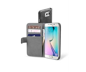 Cellular Line Book Agenda "Etui portefeuille pour Samsung Galaxy S6 Edge avec carte de crédit slots-black