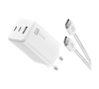 Cellularline ACHKITGAN100WTABW chargeur d'appareils mobiles Universel Blanc Secteur Charge rapide Intérieure