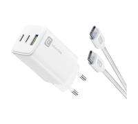 Cellularline Multipower 65W Kit - Smartphone, tablet e laptop Chargeur mural 65W avec câble USB-C vers USB-C inclus