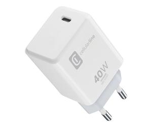 Cellular line Chargeur Mural USB Type-C 40W Blanc Caricabatterie