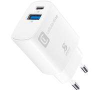 Cellular Line Chargeur USB 25 W USB-A, USB-C® Power Delivery blanc pour prise murale chargeur rapide, USB Power Delivery (USB-PD)