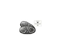 Interphone Cellularline Intercom moto Connect Dual, 300 m, 12 h, contrôle du bruit, IP67, noir