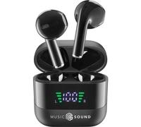 Cellular Line Oreillette Bluetooth, sans fil noir boîtier de charge, affichage de la charge de la batterie, volume réglable