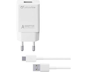 Cellularline 8018080303906 Intérieur Blanc Chargeur de téléphones Portables 8018080303906, Intérieur, Secteur, 1 m, Blanc