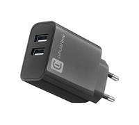 Interphone Cellularline Double Usb 12w+12w Charger Argenté