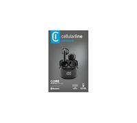Cellularline Core Écouteurs Bluetooth True Wireless avec Étui de Recharge, Écran LED, 16 Heures d’Autonomie, Commandes Tactiles, Double Master, Autopairing, Noir