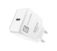 Cellular Line – Chargeur secteur USB-C 30W Power Delivery – Compatible Motorola, Google – Noir
