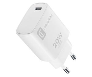 Cellularline APPLE MAINS CHARGER 20W SMALL WHITE Chargeur secteur USB-C 20W en micropack