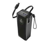 Cellularline Power Bank Roller 20000 Batterie externe de 20 000 mAh avec sortie jusqu'à 65W, parfaite pour une recharge rapide et puissante à tout moment. Câble USB-C rétractable et écran LCD pour plu