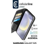 Cellularline Book Agenda 2 Case pour Samsung S25 Black