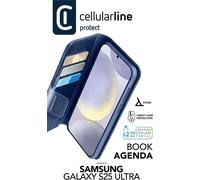 Cellularline Book Agenda 2 Etui pour Samsung S25 Ultra Blue