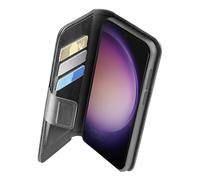 Cellularline - Book Agenda - Galaxy S24 Ultra - Élégance et fonctionnalité dans Une Seule Solution - avec Une Technologie antibactérienne microbane intégrée - Noire