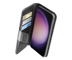 Cellularline - Book Agenda - Galaxy S24 Ultra - Élégance et fonctionnalité dans Une Seule Solution - avec Une Technologie antibactérienne microbane intégrée - Noire