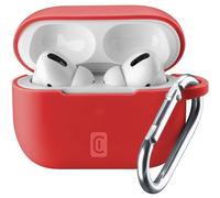cellularline Bounce Soft Touch Coque en Silicone avec Crochet pour Apple AirPods Pro Rouge